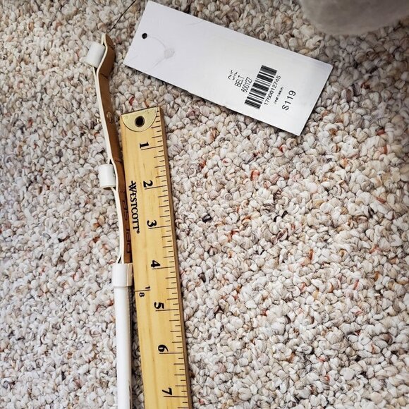 White 100% Genuine Leather Belt with Loop hardware Women O/S - Picture 14 of 16